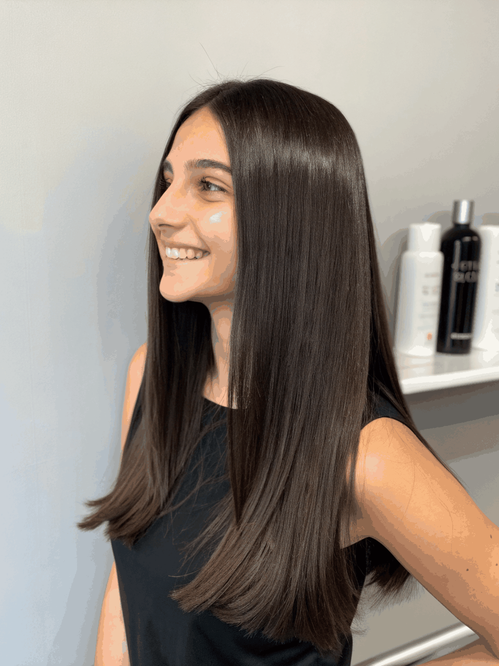 Modern precision haircut with clean lines and healthy texture