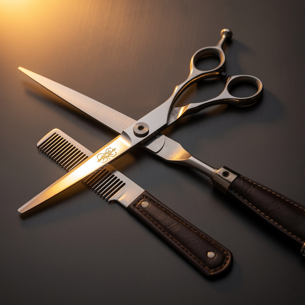 Professional shears on station