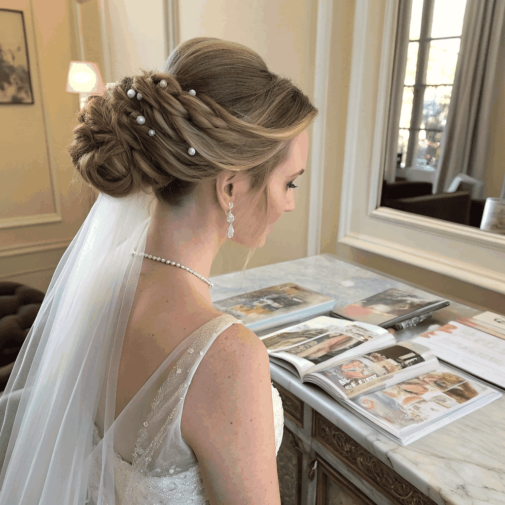 Elegant bridal updo